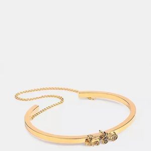 Coach Horse & Carriage Chain Cuff Brass